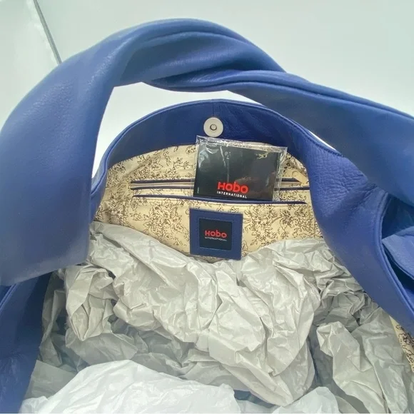 NWOT Hobo International Royal Blue Slouch Pebbled Leather Bag. Large size - Picture 7 of 11